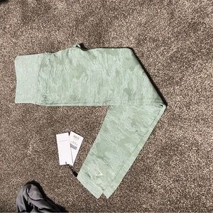 Camo sage size medium gymshark leggings new with tags
